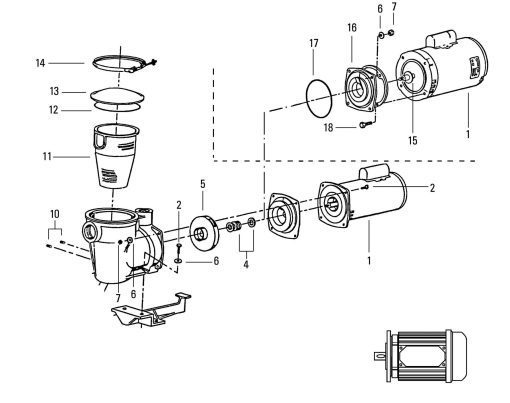 Certikin 3/4Hp Impellor ‘Old Type’ - No 17261-4 (PX73171)