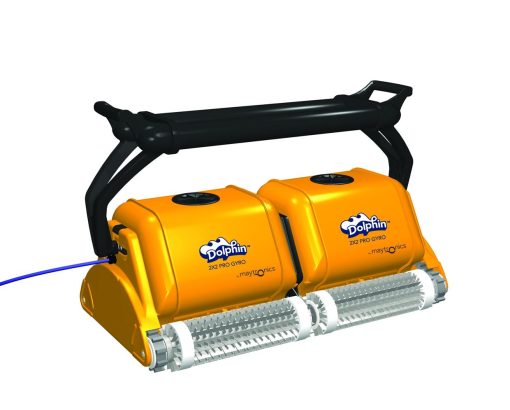 Certikin Dolphin 2 X 2 Gyro Pool Cleaner C/W Remote Control, New Heavy Duty Caddy, Cable Swivel And Transformer For Commercial Pools Up To 60M In Len