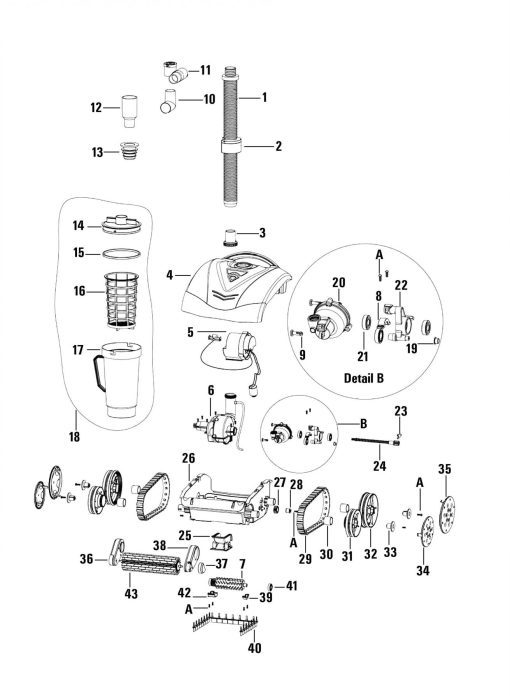 Certikin Brush Arm Left Assembly (SPDH20)
