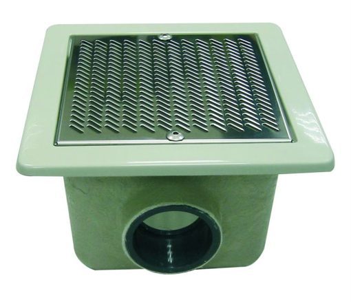 Certikin Main Drain 250 X 250 With 90Mm Connections - 20M³/Hr (0.3M/S)33M³/Hr (0.5M/S) (PMD252/90R)