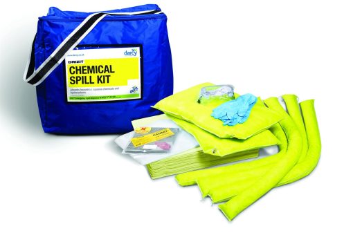 Certikin Spill Kit - Large - Includes 50 Pads, 4 Socks, 2 Cushions, 1 Slab, Disposable Bag & Tie, Gloves And Goggles (SPILL02)