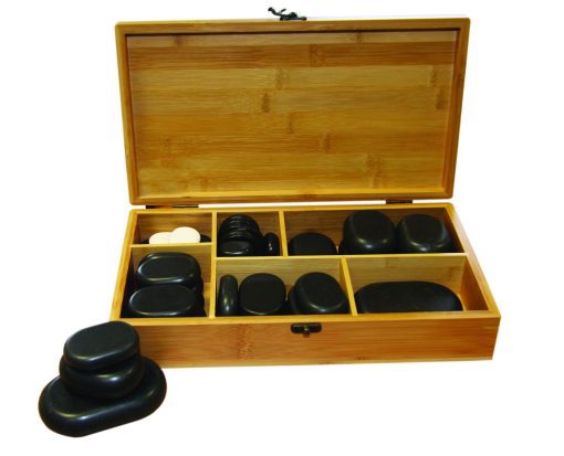 Certikin 50 Piece Hot Stone Set In Wooden Box (AFHS/50)