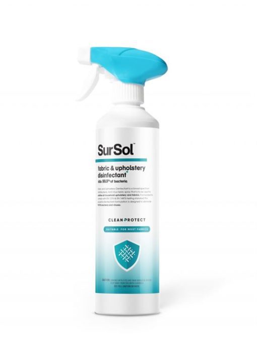 SurSol Fabric and Upholstery Disinfectant Sanitiser 500ml Kills germs EN1276 EN14476