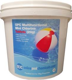 OPC Multifunctional Mini Chlorine Tablets (20g) 4Kg (packed in 4 x 1Kg pouches)