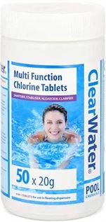 50 x 20g (1kg) Clearwater CH0019 4-in-1 Chlorine Tablets for Pools and Hot Tubs