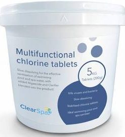 ClearSpa - ClearSpa Multifunctional 20g Chlorine Tablets - ClearSpa Multifunctional 20g Chlorine Tablets / 5kg