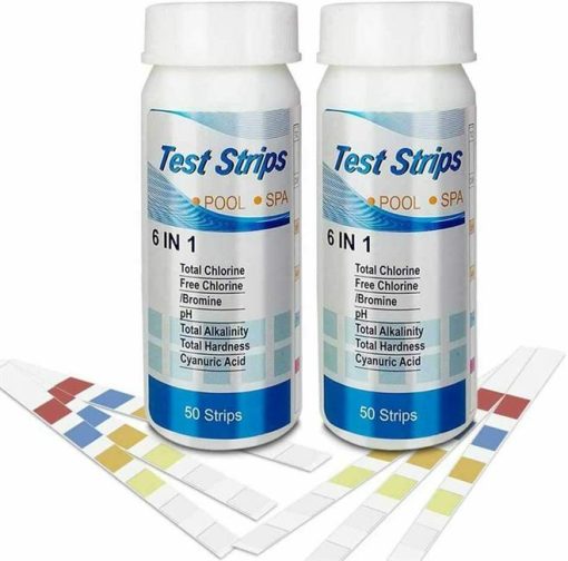 Deep Blue Eco - 6-Way Test Strips 1 X 50 Strips Chlorine PH TA Calcium Cyanuric ECO PACKAGING