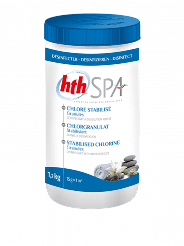 HTHSG126 hth Spa Stabilised Chlorine Granules 1.2kg 6 per pack