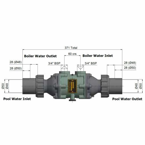 Bowman Heat Exchanger 20kw 68,000 BTU Cupro Nickel Tube - Image 2