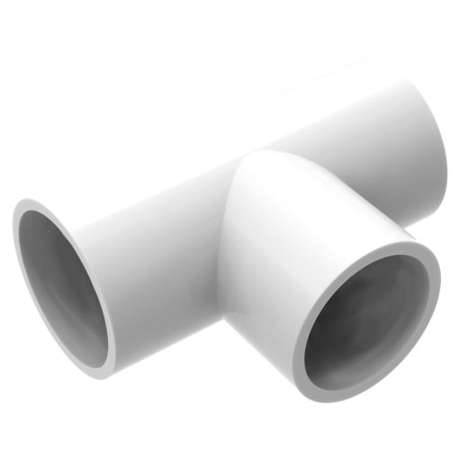 1.5in Plastica White Tee Joint P P P - Single