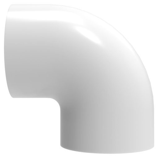 Plastica 1.5in 90 Deg Elbow P P White Pack of 10 - Image 2