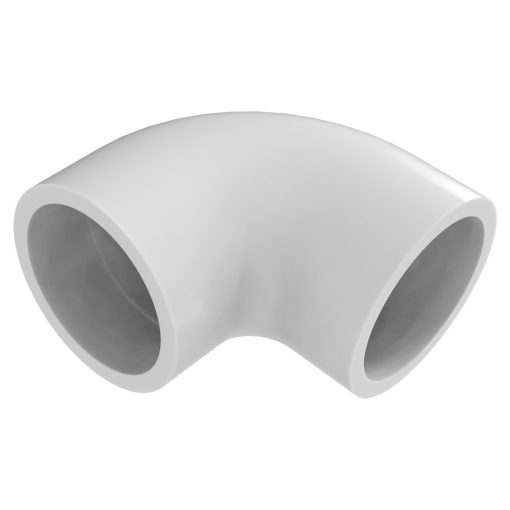 Plastica 1.5in 90 Deg Elbow P P White Pack of 10 - Image 3