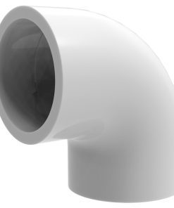 Plastica 1.5in 90 Deg Elbow P P White Pack of 10