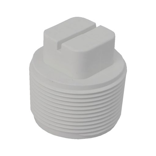 1.5in Plastica White Threaded Plug - Single