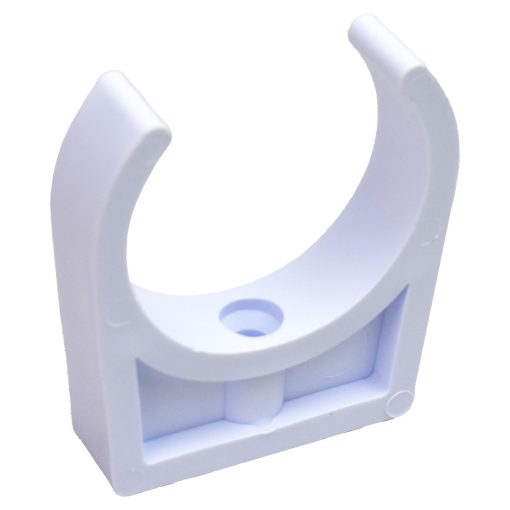 1.5in Plastica White Pipe Clip Pack of 10