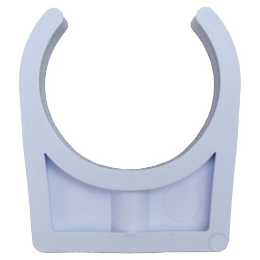 1.5in Plastica White Pipe Clip Pack of 10 - Image 2