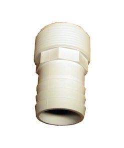 1.5in Plastica White Hosetail Threaded 50mm - Single