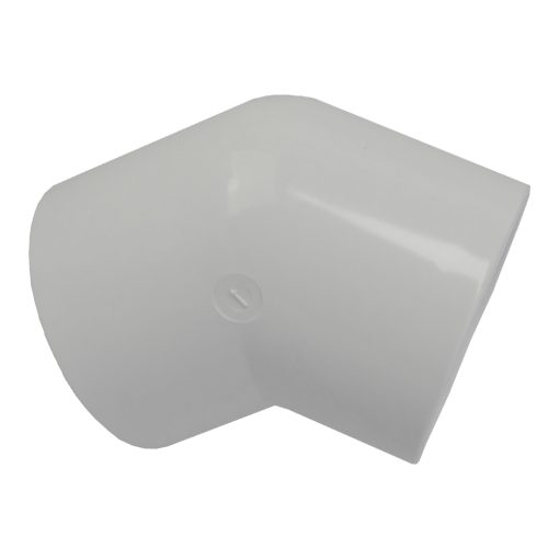 2in Plastica White 45 Deg Elbow P P - Single