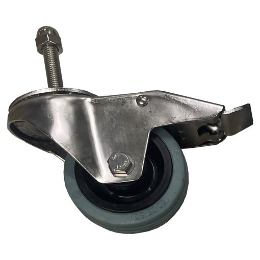 Stainless Steel Castors 43mm End Stands Pack of 6 x4 Braked and x2 Unbraked - Image 3