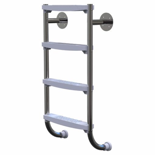 Plastica Undercover Stainless Steel Ladder with 4 ABS Treads