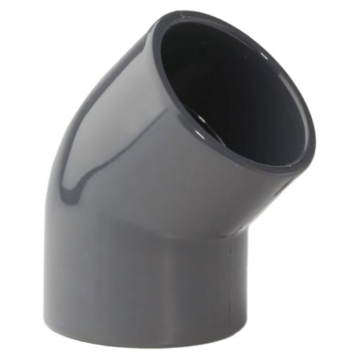 0.5in Grey PVC 45 Deg Elbow P P 15 Bar