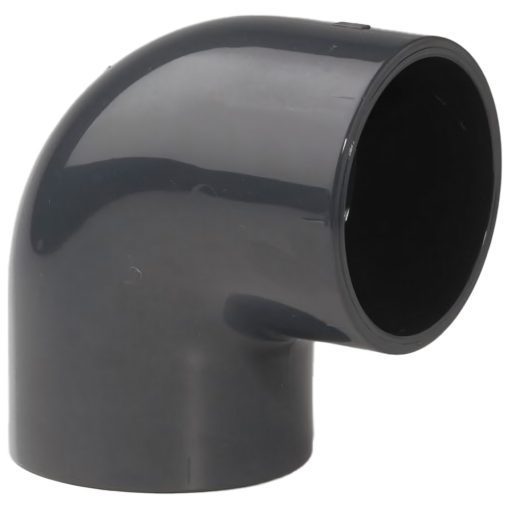 0.5in Grey PVC 90 Deg Elbow P P 15 Bar