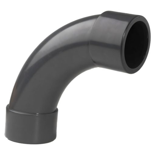 0.75in Grey PVC 90 Deg Bend P P 15 Bar