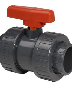 0.5in Grey PVC  Double Union Ball Valve
