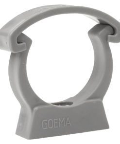 0.5in Grey PVC Pipe Clip with Safety Clip