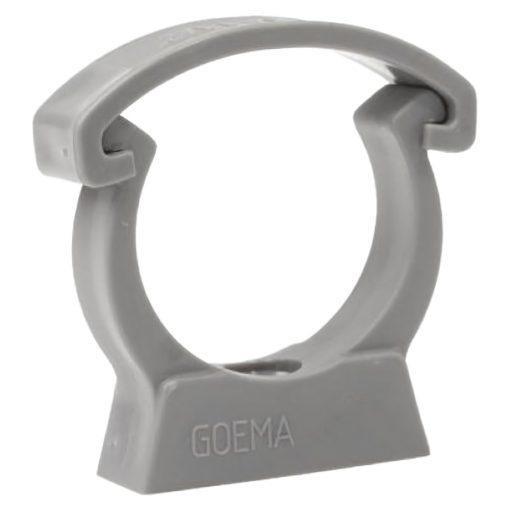 0.5in Grey PVC Pipe Clip with Safety Clip