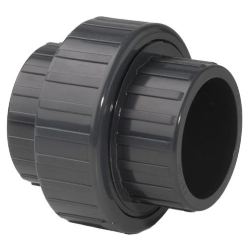 0.5in Grey PVC Socket Union P P 15 Bar