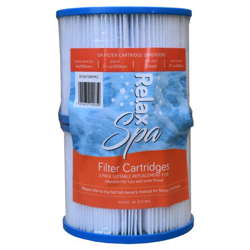 Relax Spa Filter Cartridge - Pack of 2 - Suitable for Inflatable Hot Tubs with Screw Thread - Image 2