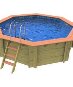 Plastica Knightsbridge Wooden Pool Package with SwimMaster Counter Current With PLAIN liner