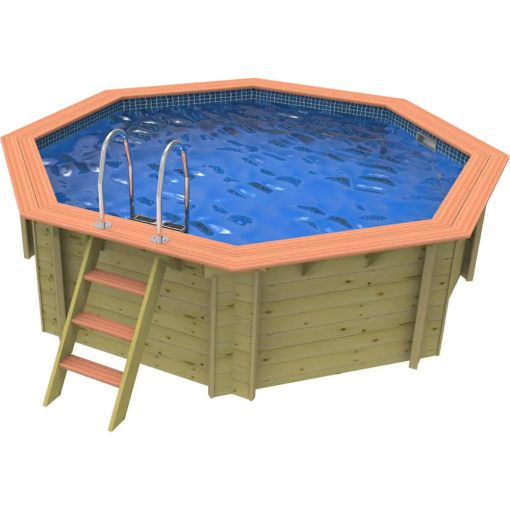 Plastica Knightsbridge Wooden Pool Package with SwimMaster Counter Current With PLAIN liner