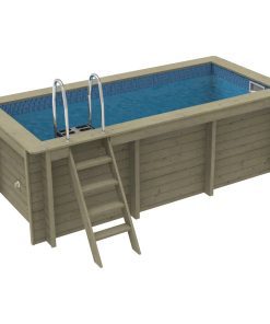 Plastica Nazca 4m x 2m Wooden Pool Package with Argonaut/Endurance Filtration & SwimMaster Counter Current With PLAIN liner