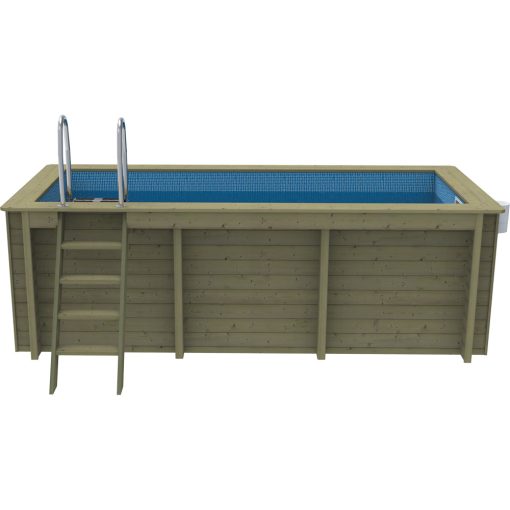 Plastica Nazca 4m x 2m Wooden Pool Package with Argonaut/Endurance Filtration & SwimMaster Counter Current With PLAIN liner - Image 2