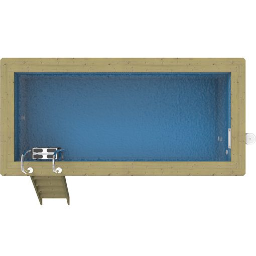 Plastica Nazca 4m x 2m Wooden Pool Package with Argonaut/Endurance Filtration & SwimMaster Counter Current With PLAIN liner - Image 3