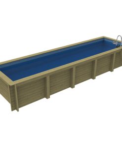 Plastica Nazca 8m x 2m Wooden Pool Package with Argonaut/Endurance Filtration With PLAIN liner