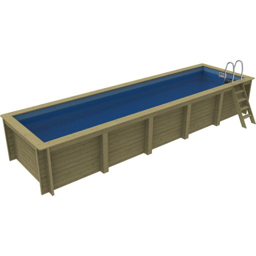 Plastica Nazca 8m x 2m Wooden Pool Package with Argonaut/Endurance Filtration With PLAIN liner