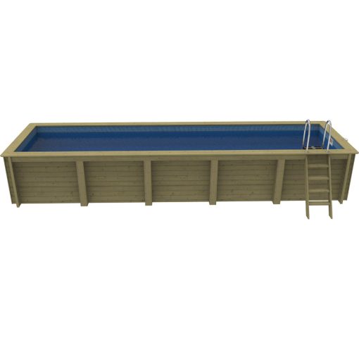 Plastica Nazca 8m x 2m Wooden Pool Package with Argonaut/Endurance Filtration With PLAIN liner - Image 2
