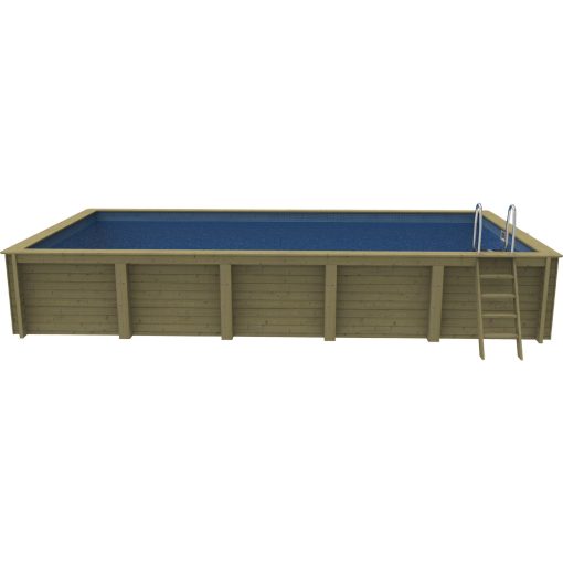 Plastica Nazca 8m x 4m Wooden Pool Package With PLAIN liner - Image 2