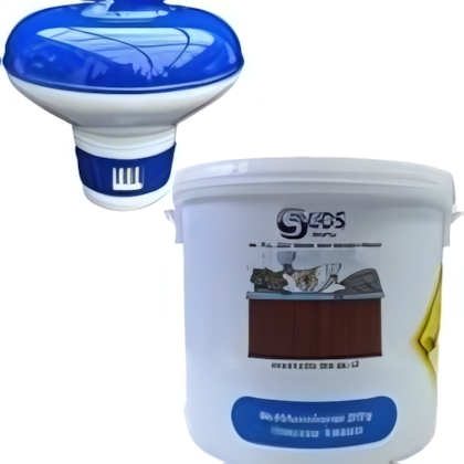 SUDS-ONLINE 5kg Multifunctional Chlorine Tablets 200g Swimming Pool Chemicals + Large Floating Dispenser