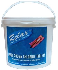 5Kg RELAX Chlorine Tablets Large 200g Swimming Pool Sanitiser