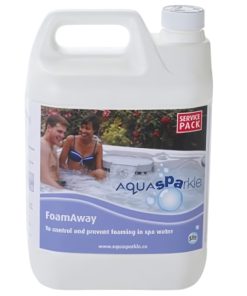 AquaSPArkle - Service Pack - Spa FoamAway 1 X 5 litre antifoam foam remover anti foam hot tub