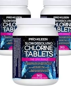 Pro-Kleen 1KG Slow Dissolving 70% Chlorine 50 Tablets per Tub x 3