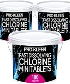 Pro-Kleen 2.7g x3 Stabilised Fast Dissolving Mini Chlorine Tablets - Sanitises and Disinfects Hot Tubs, Spas and Small Pools