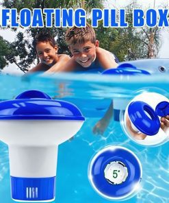 Floating Chlorine Dispenser Pill Box Cleaning Chemical Hot Tub Spa Swimming Pool