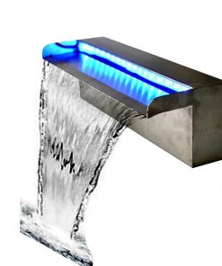 Deep Blue Professional fountain / swimming Pool Waterfall corrosion resistant  water Feature 1200mm, 35mm Lip