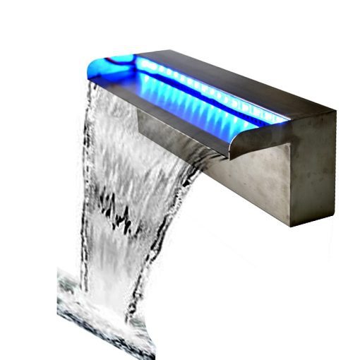 Deep Blue Professional fountain / swimming Pool Waterfall corrosion resistant  water Feature 1500mm, 35mm Lip