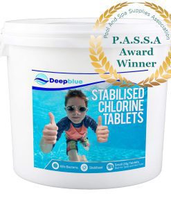 Deep Blue Pro - Mini 20g STABILISED Chlorine Tablets 5 kg WITH Floating dispenser